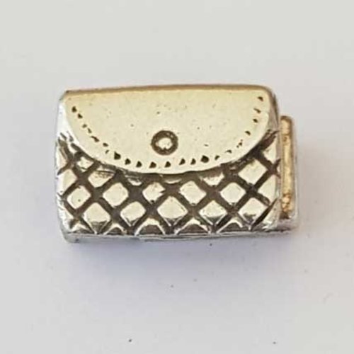 Fermoir aimanté zamak pour cuir 06 mm argent cuir plat