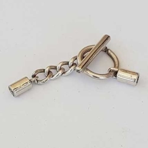 Fermoir toggle zamak pour cuir rond 2.5 mm