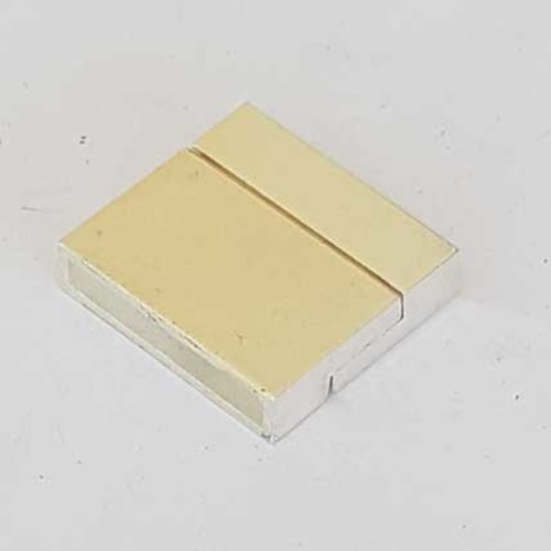Fermoir aimanté pour cuir 22 mm argent clair cuir plat