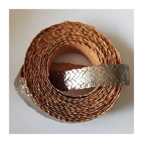 Cuir tressé de 20 mm par 20 cm n°02