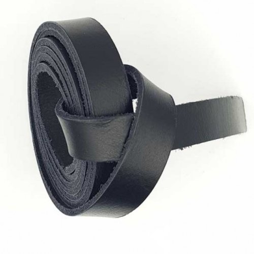 Cuir brut noir de 14 mm par 20 cm cuir plat