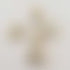 Perle argent et strass blanc ab n°01 européen style pandora grand trou