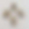 Perle argent vieilli et strass blanc n°01 européen style pandora grand trou