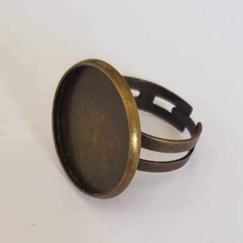 1 support cabochon bague de 20 mm bronze n°13-02