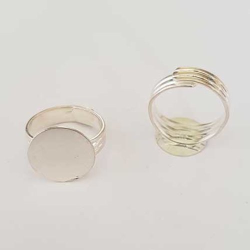 1 support bague ronde de 16 mm argent n°32-02