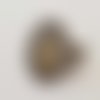1 support cabochon bague ovale de 18 x 25 mm bronze n°01