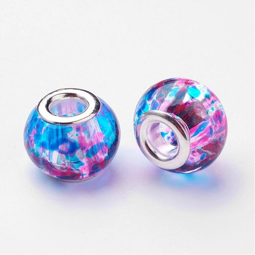 Perle n°0775 ronde européen style pandora grand trou