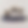Perle n°1037-02 compatible style pandora grand trou en plastique a facette pour maille serpent