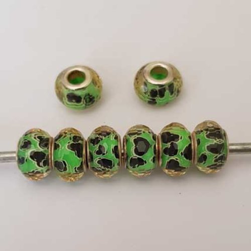 Perle n°1201 compatible style pandora grand trou en plastique a facette