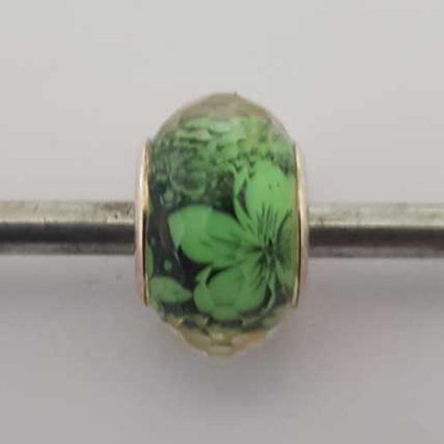 Perle n°1212 compatible style pandora grand trou en plastique à facette
