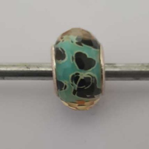 Perle n°1219 compatible style pandora grand trou en plastique à facette