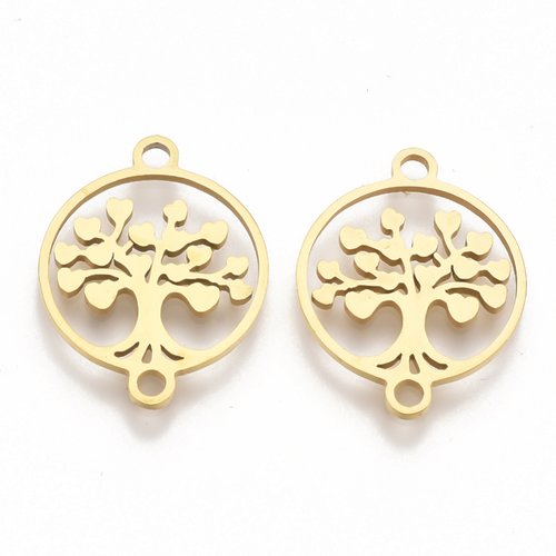 Connecteur pendentif breloque arbre de vie n°04 en acier inoxydable