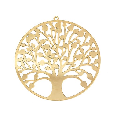 Breloque arbre de vie n°02 48x45 mm acier inoxydable