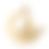 Breloque lune yoga lotus acier inoxydable