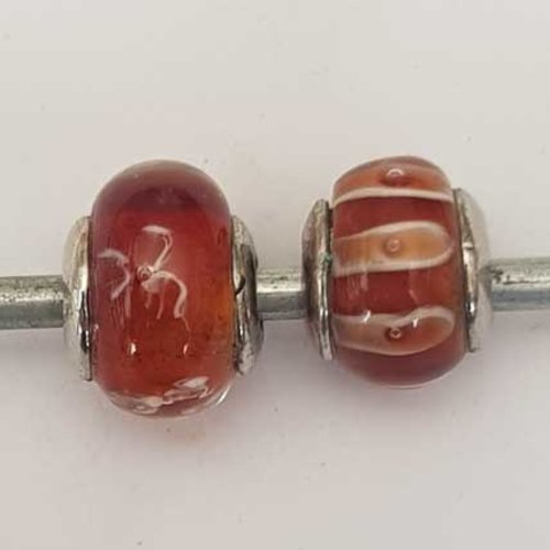 Perle n°0000-02 lot 2 perles compatible européen