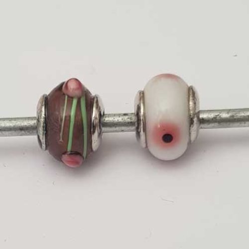 Perle n°0000-05 lot 2 perles compatible européen