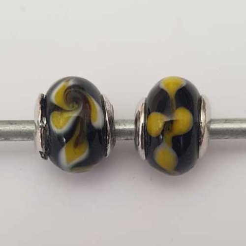 Perle n°0000-06 lot 2 perles compatible européen
