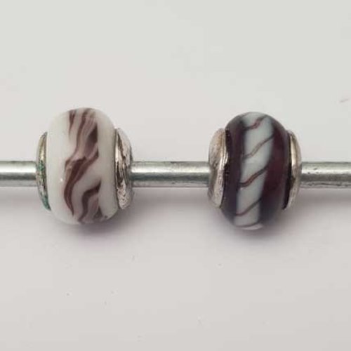 Perle n°0000-07 lot 2 perles compatible européen