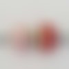 Perle n°1238 lot 2 pièces compatible style pandora grand trou en plastique ronde