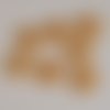 Bouton rond 15 mm n°01 beige à pois blanc