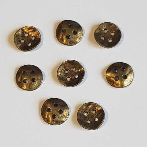 Bouton bronze n°01 de 14 mm rond 4 trous