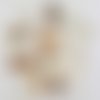 Bouton rond coquillage nacre 15 mm n°01 beige