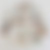 Bouton rond coquillage nacre 15 mm n°01 beige reflet gris bleu