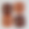 Bouton rectangle 48 mm n°01 chocolat