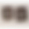 Bouton rectangle 48 mm n°01 bronze