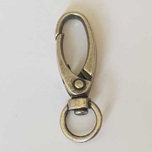 Fermoir pivotant 46 x 14 mm grand mousqueton porte clé