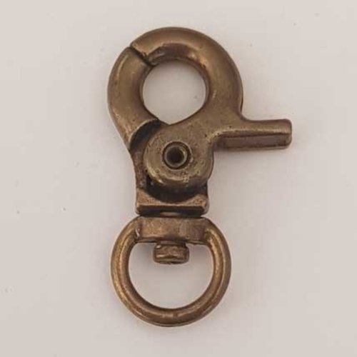 Fermoir pivotant mexicain mousqueton à gâchette bronze