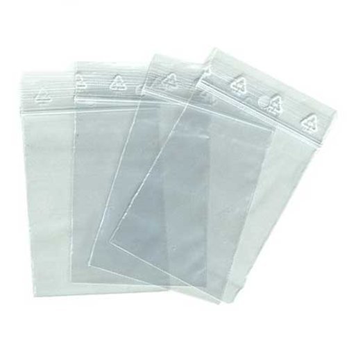 10 sachets zip de 6 x 8 cm plastique transparent