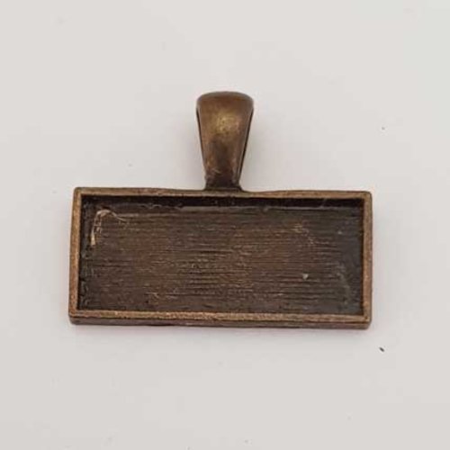 1 support cabochon rectangle n°08 bronze