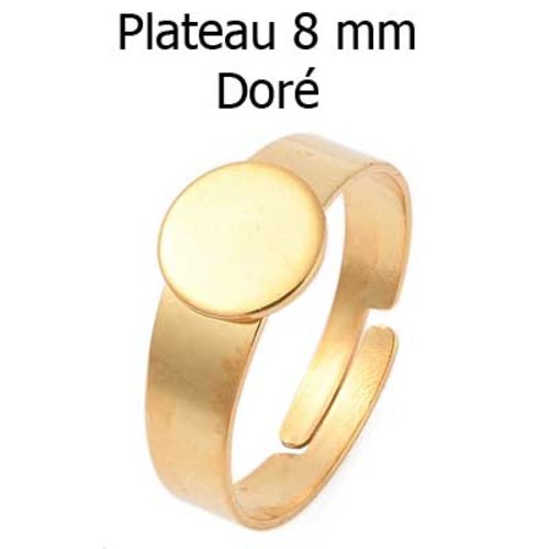 1 support bague plateau de 08 mm doré n°09