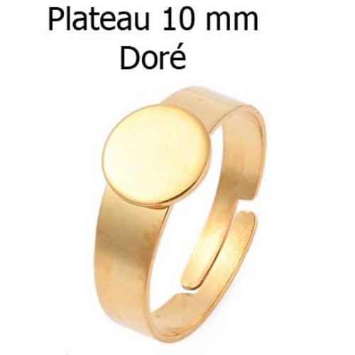 1 support bague plateau de 10 mm doré n°09