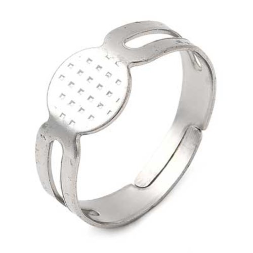 1 support bague plateau de 8 mm argent n°09-04