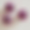 Perle ronde en cuir n°01 violet clair