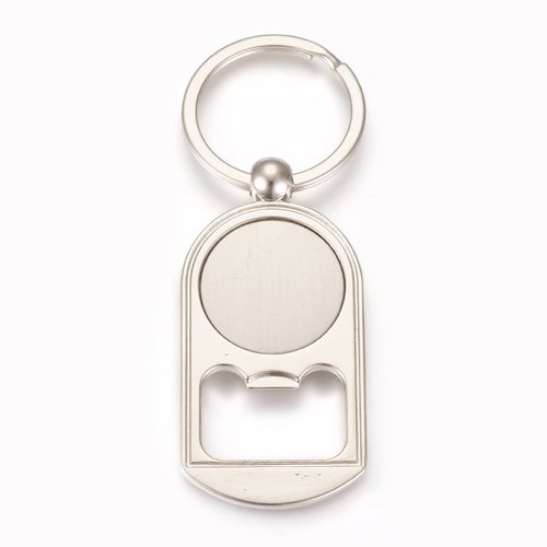 Porte clé décapsuleur 25 mm argent n°03
