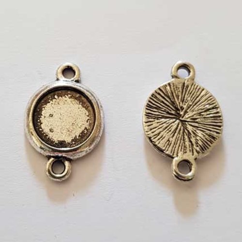 Support cabochon 10 mm n°01-2 anneaux