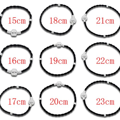 Bracelet tressé clip serpent européen fermoir cloip noté love