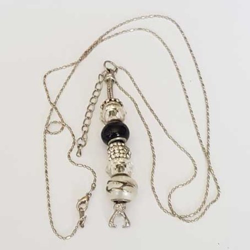 Collier n°01 chaine bille 6 perles