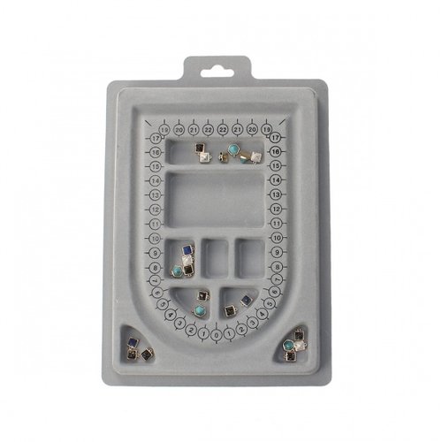 Plateau pour assembler vos montages de perles et organisateur gris 23 x 16 cm en plastique