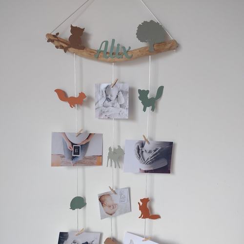 Pêle mêle, chambre bébé, porte photos savane,  coffret naissance,