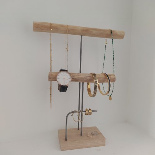 Présentoir bijoux, support montre, collier bracelet, cadeau fête des mères, porte bijoux