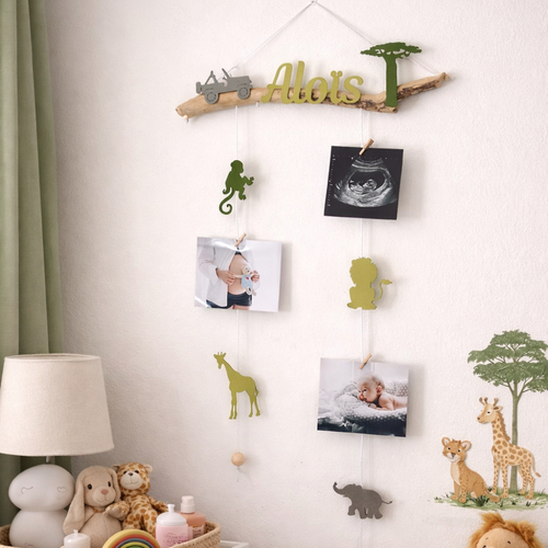 Porte photos savane coffret naissance,