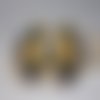 "muse", cristal swarovski, argent 925 et soutache, jaune