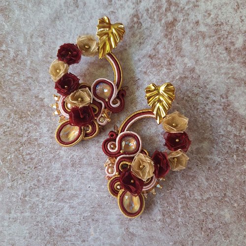"diane" boucles soutache, cristal swarovski et acier inox