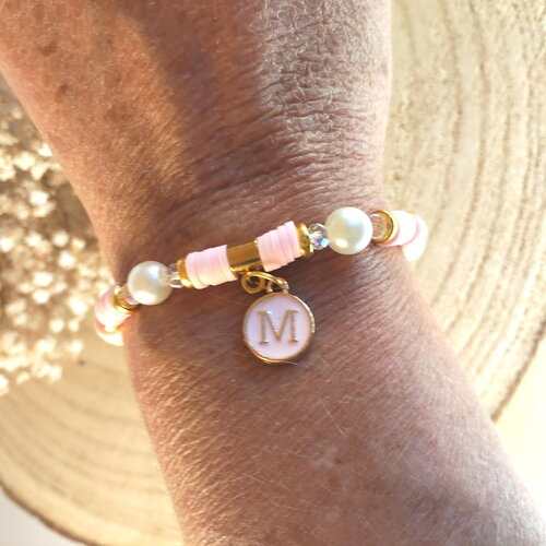 Bracelet « l'initiale » en perle personnalisable