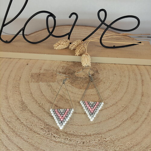 Boucles d'oreilles pendantes triangles