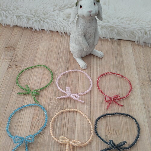 Bracelet petit noeud en perle de rocaille